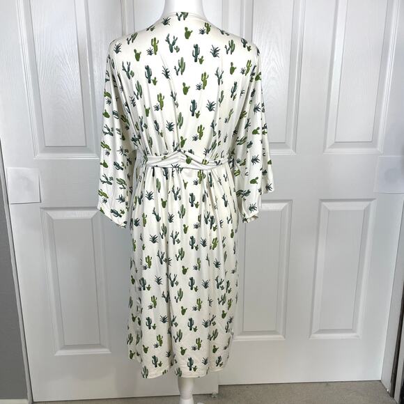 Kins & kay Cactus Print 3/4 Sleeve Robe Size L/XL Soft and Comfortable - Picture 3 of 10